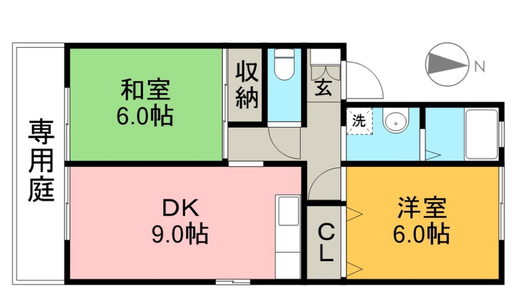 セジュールＯＫ　Ｂ棟 105号室 間取り