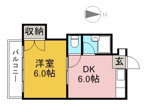 鏡川コートハウス 402号室 間取り