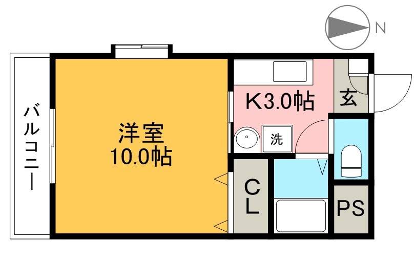 グランツⅠ 202号室 間取り