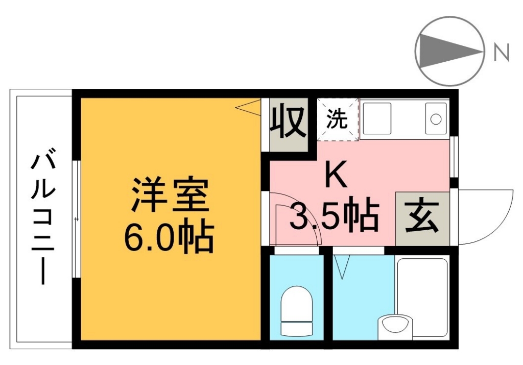 すばる針木Ⅱ 203号室 間取り