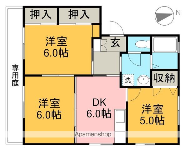 ラ・セーヌ岡本　Ｃ棟 101号室 間取り