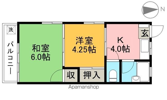 中越コーポ 302号室 間取り