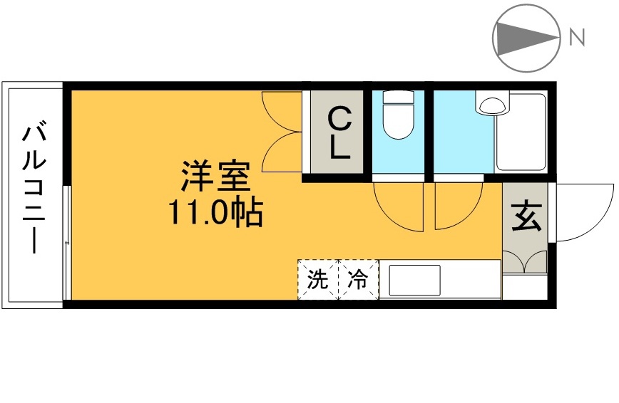 パークベル 102号室 間取り