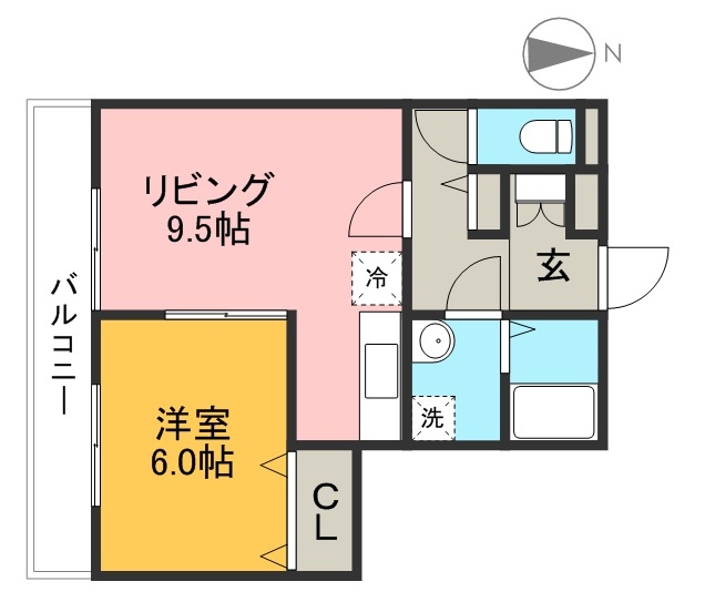 ビレッジ北久保　Ｃ棟 206号室 間取り