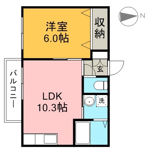 メゾン城山 201号室 間取り