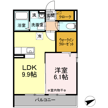 グレイスハイツ 201号室 間取り