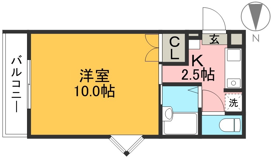 ＡＬＬＥＹ２１ 307号室 間取り