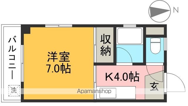 シティハウス比島 203号室 間取り