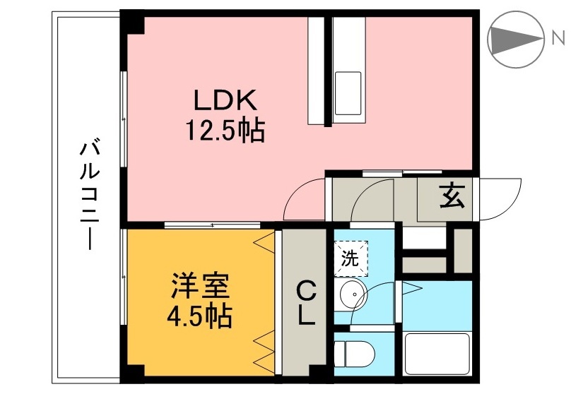 グランビュー 511号室 間取り