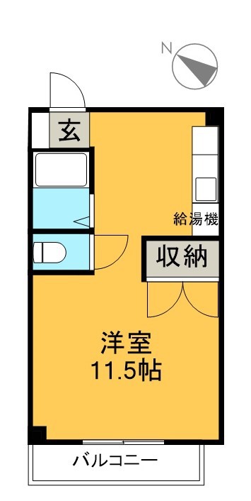 グランドハイツ 405号室 間取り