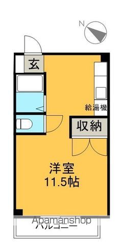 グランドハイツ 405号室 間取り