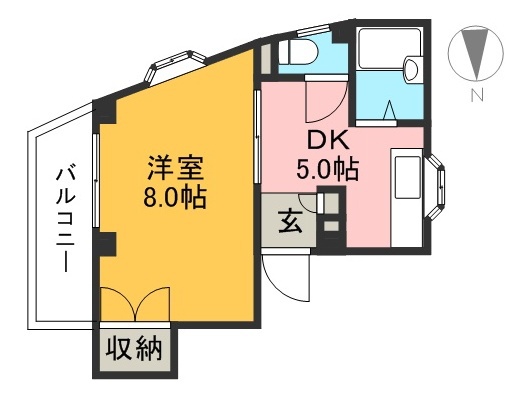 ヴィラ薊野 302号室 間取り