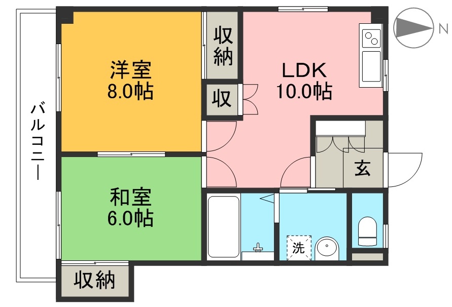 セントパークハウス千頭 201号室 間取り