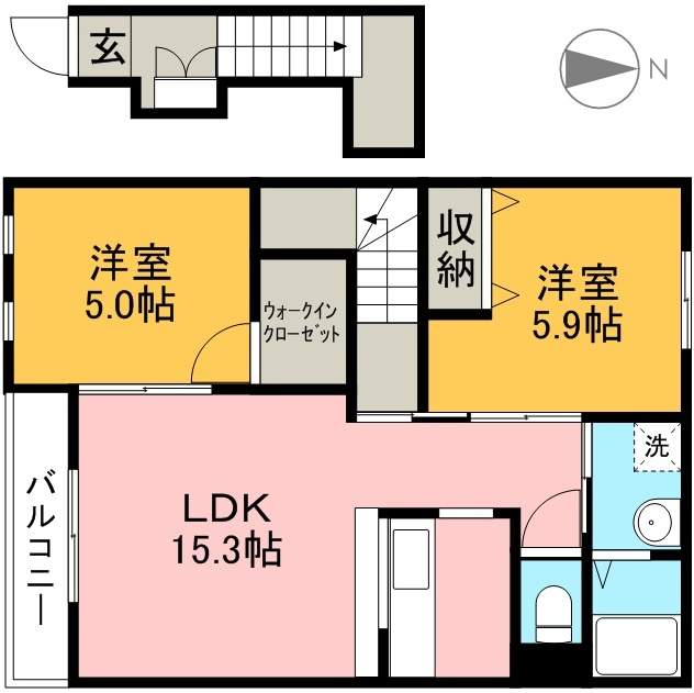 ディア・ベルジュⅢ 202号室 間取り