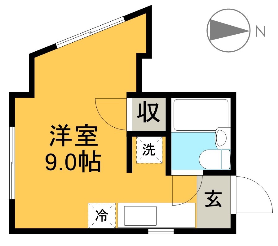 本町コア 3A号室 間取り