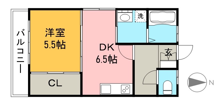 青柳マンション 7号室 間取り