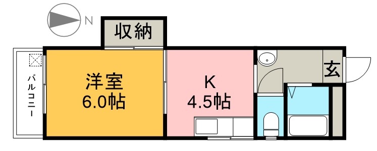 丸の内ロイヤル 2G号室 間取り