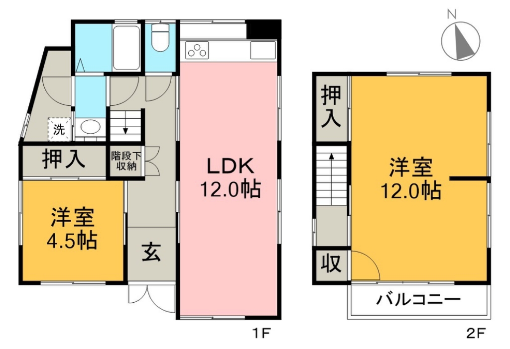 山手町ＴＮ貸家 間取り