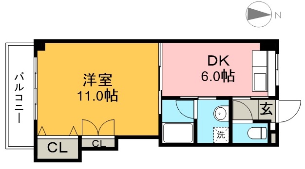 ドリームハウス２ 402号室 間取り