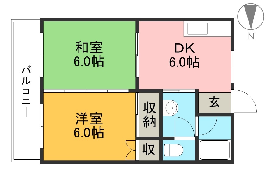 エムアイハイツ 303号室 間取り