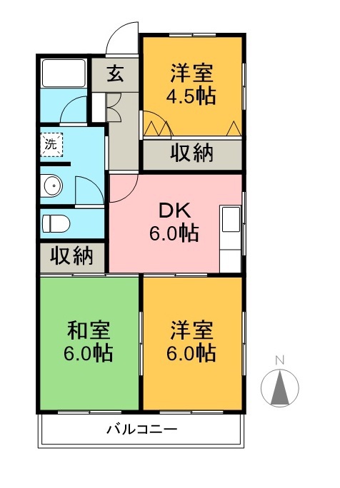 マンショングランドパレス 301号室 間取り