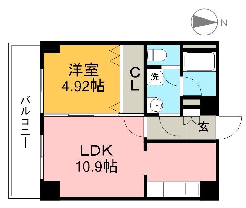 ＡＤＤＲＥＳＳ　ＨＡＲＩＭＡＹＡ 306号室 間取り