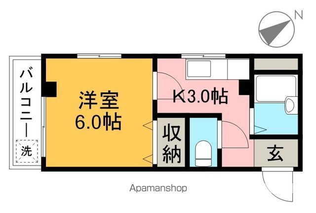 プレステージ桟橋 303号室 間取り