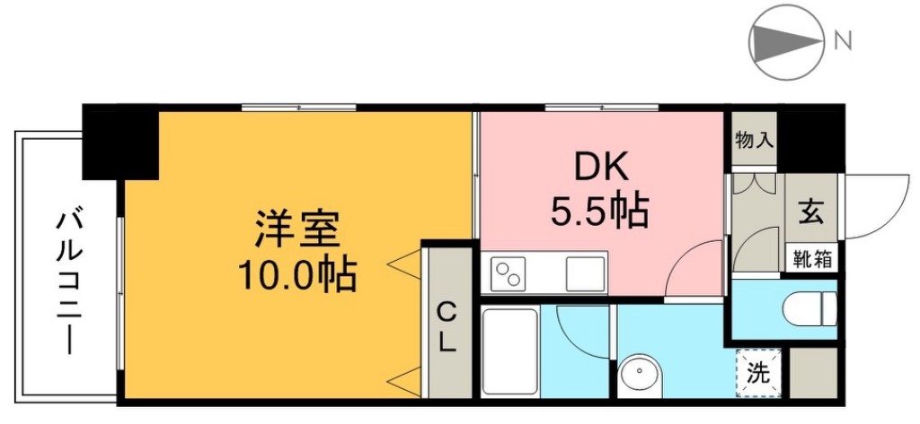ルガーノ杉井流 401号室 間取り