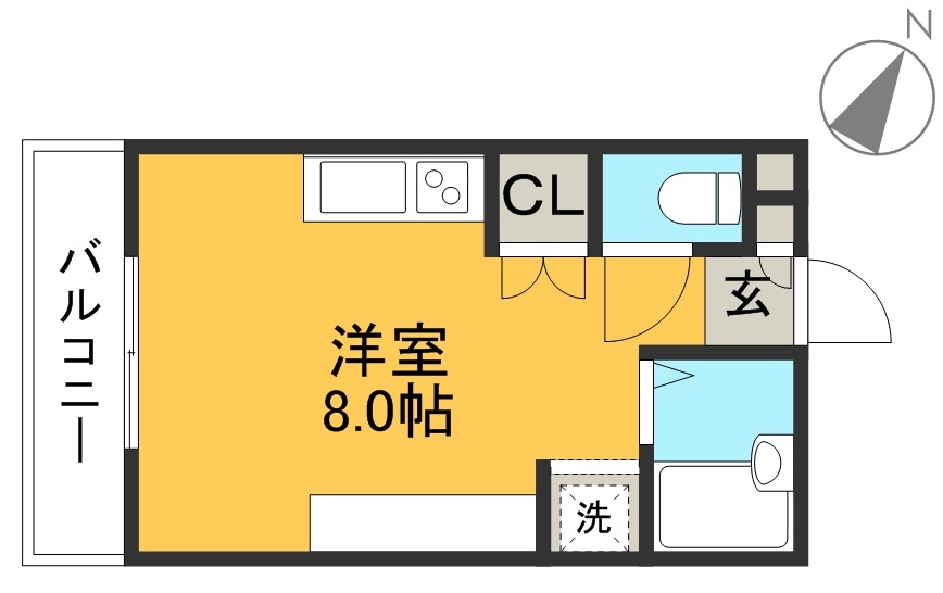 エトワール鴨部Ⅰ 203号室 間取り