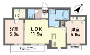ベレオ　リラフォートⅡ 302号室 間取り