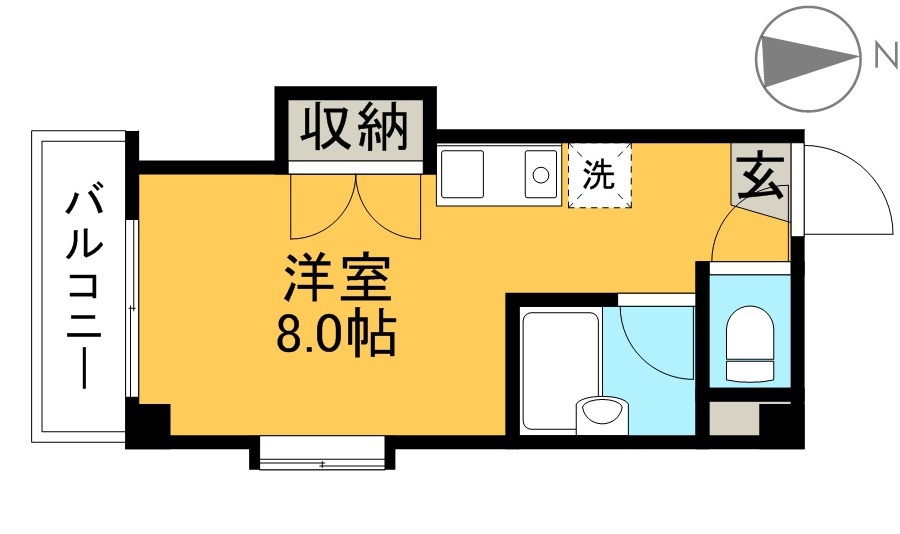 高野ハイツ 201号室 間取り