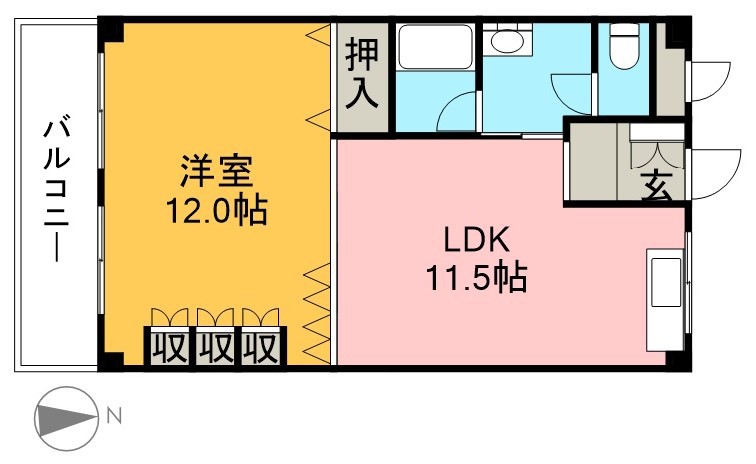 ロイヤルパインズ 2004号室 間取り