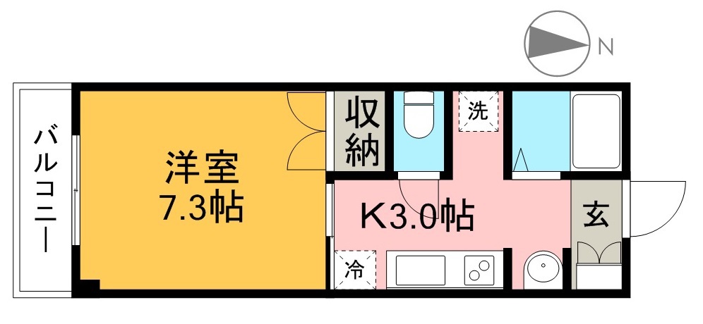 マンションつくし野 303号室 間取り