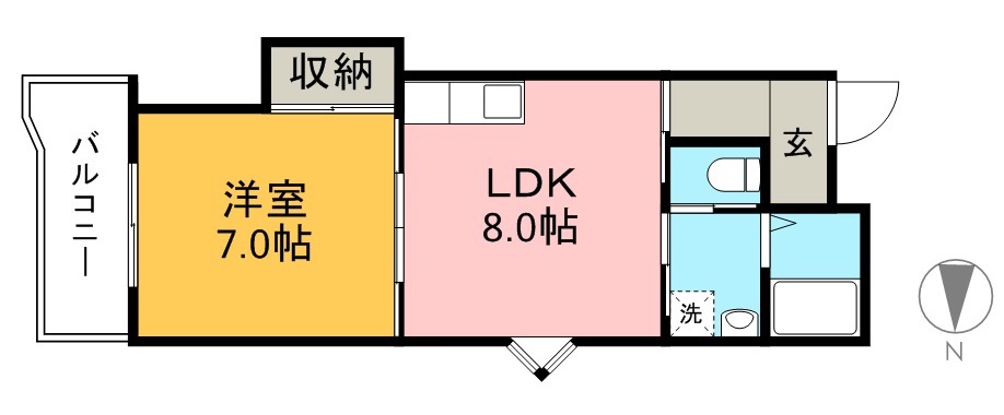 ルミネハイツ　Ａ棟 401号室 間取り