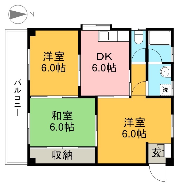 Ｍハイツ 201号室 間取り