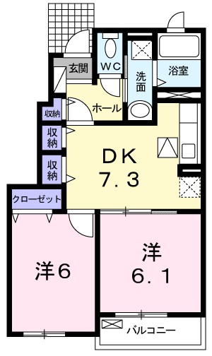 プレミール　ヴィラ　Ｂ 102号室 間取り