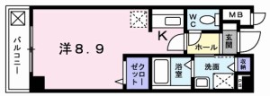 メイト鷹匠 305号室 間取り