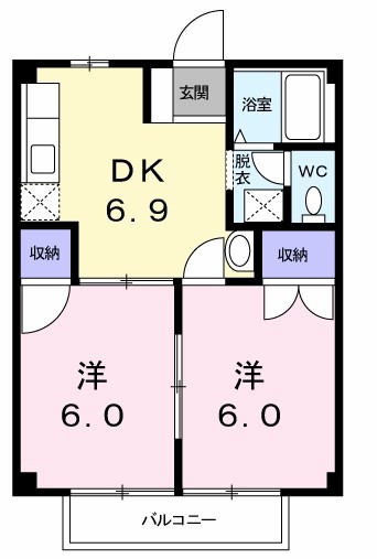 コーポアジュレ 102号室 間取り