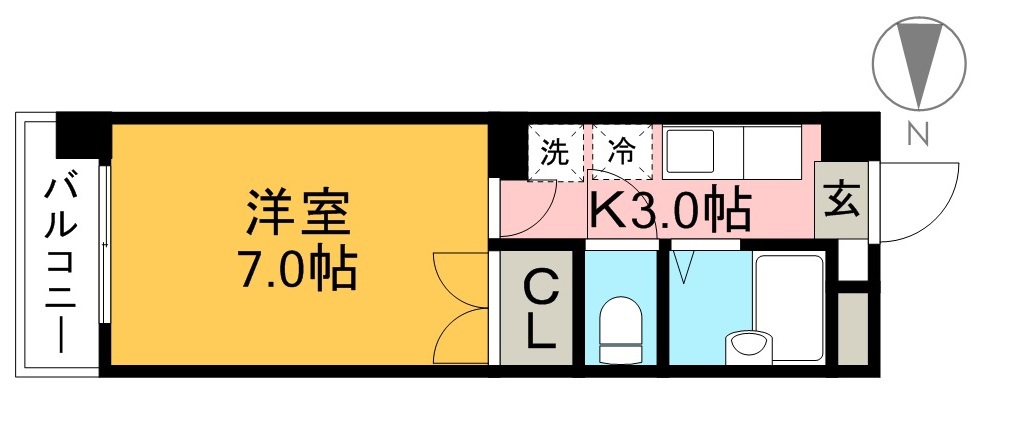 ウィステリア 503号室 間取り