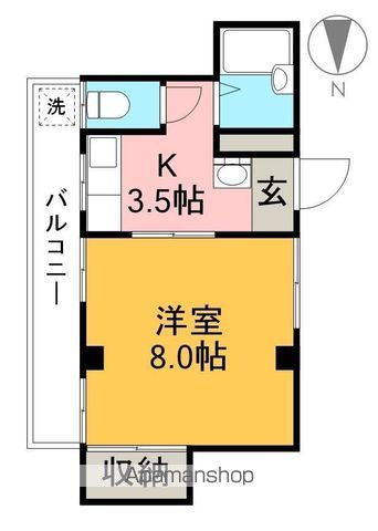 サンコーポⅡ 203号室 間取り