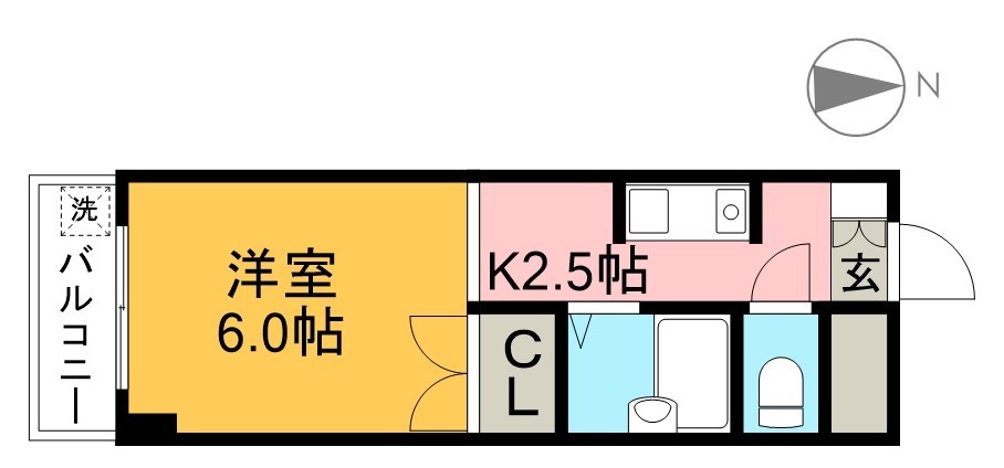ハイツＡ 407号室 間取り