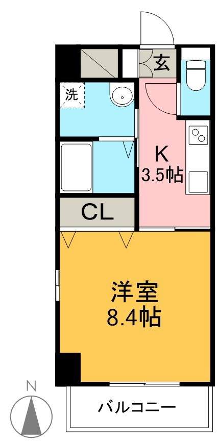 Ｍａｒｅ（マーレ） 601号室 間取り