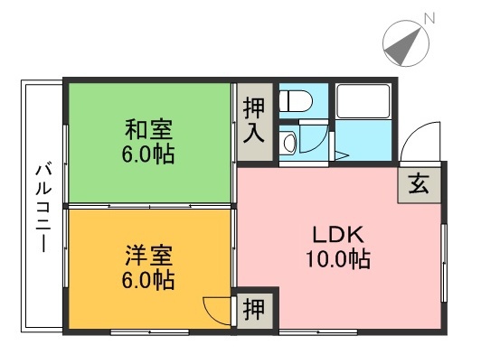 第五土佐コーポ 103号室 間取り