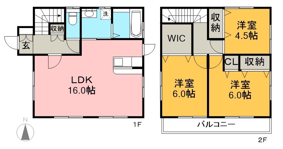 一宮西町貸家（２－２２－２１－５） 間取り