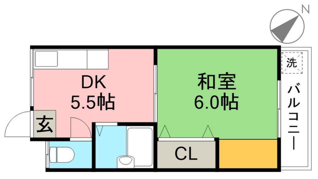 ハウス朝日Ⅱ 201号室 間取り