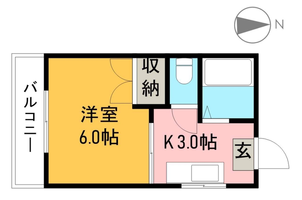 クリーンハイツ 203号室 間取り