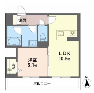 ベレオ雅 202号室 間取り