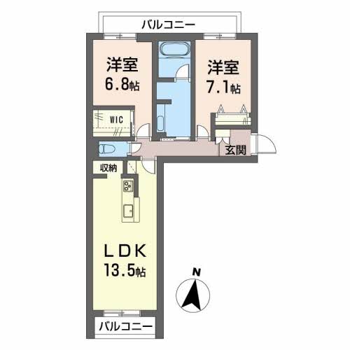 ベレオガーデンズＨａｎａ 301号室 間取り