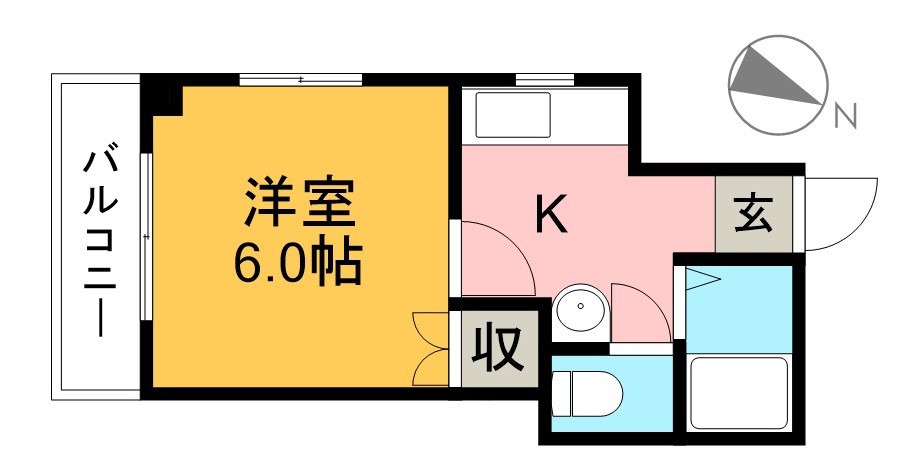 オレンジハイツ 201号室 間取り