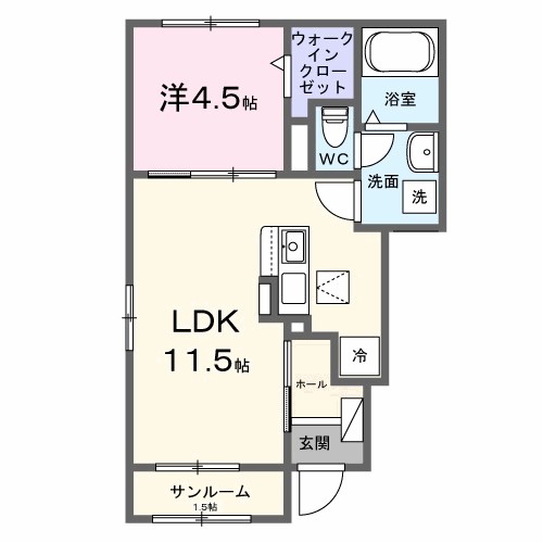 ハウス　レイワ７Ｎ 101号室 間取り